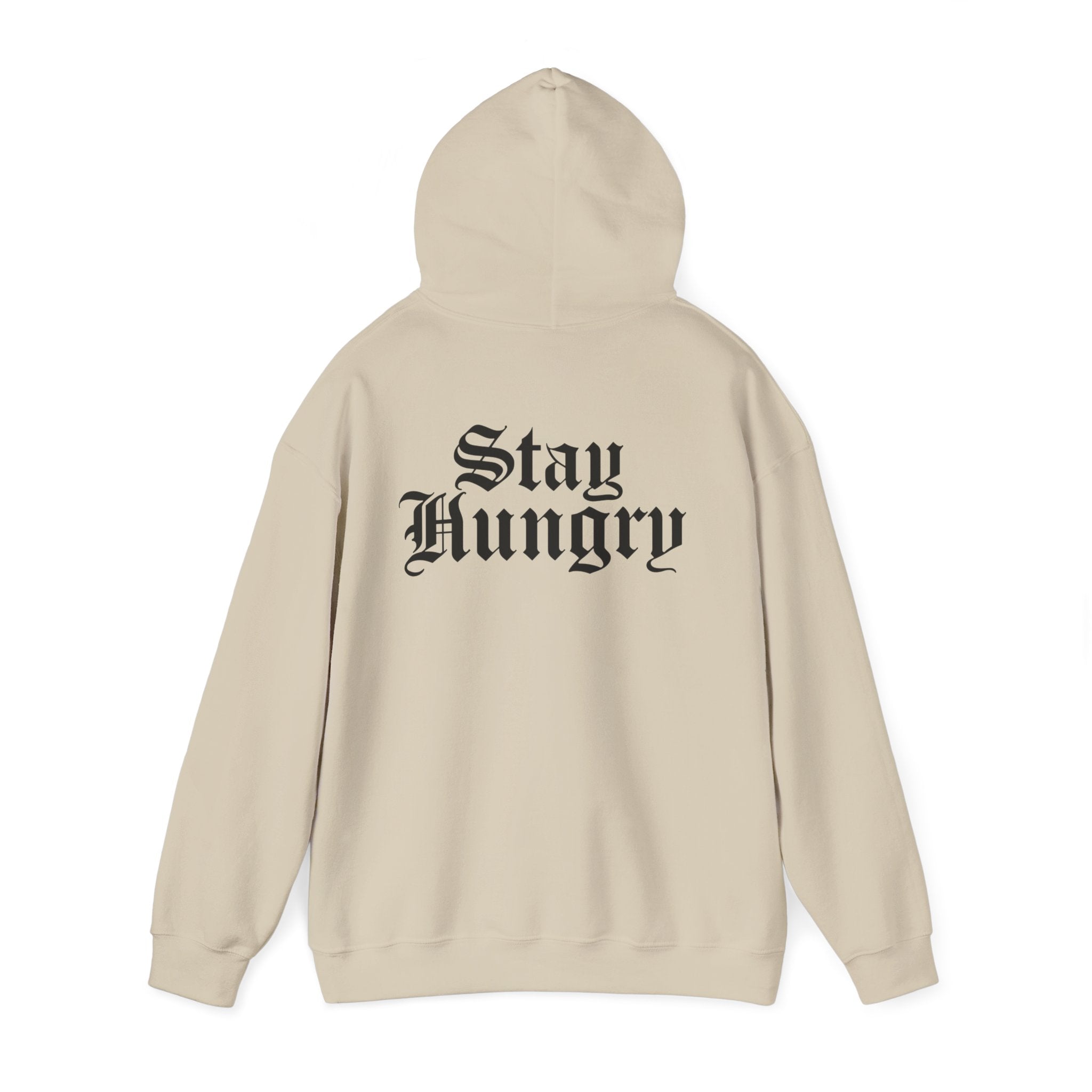 Stay Hungry Hoodie – Back Print | Motivational Unisex Hoodie (Light Edition)