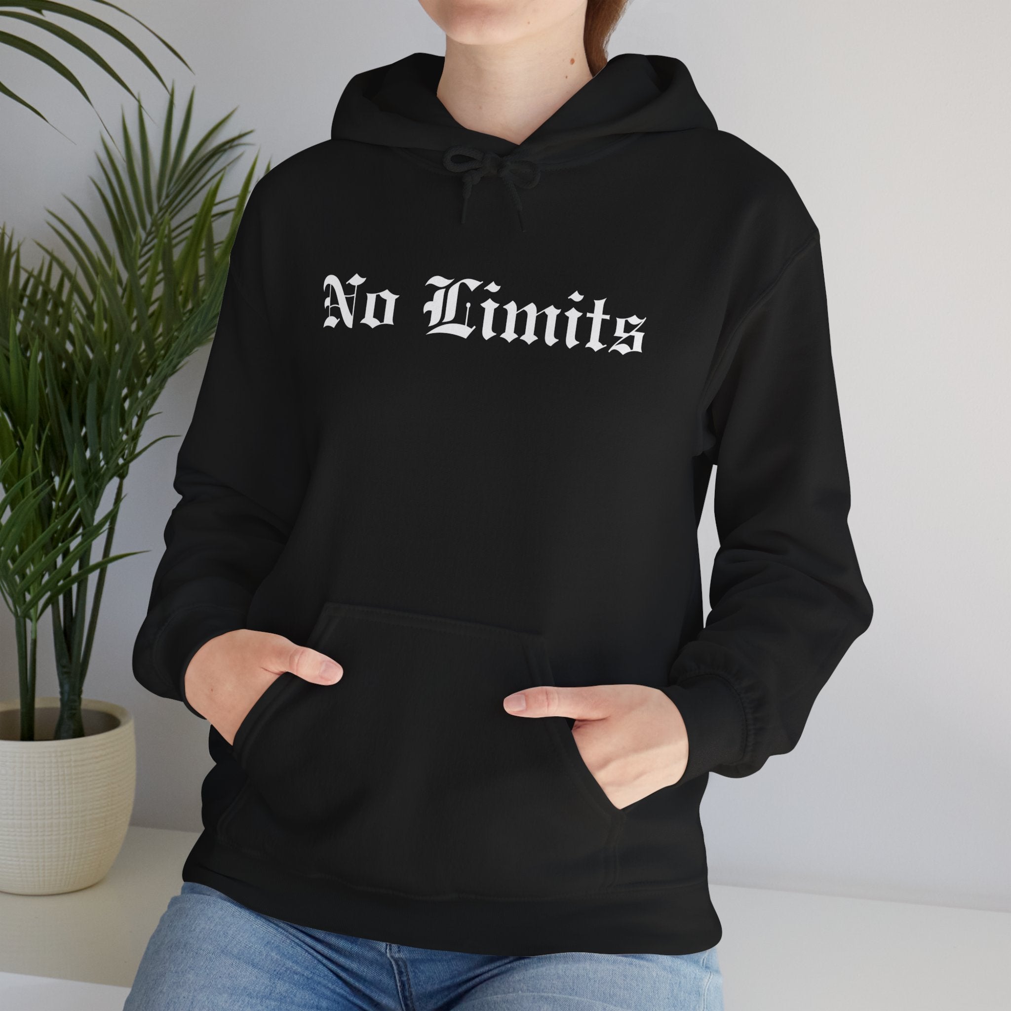 No Limits Hoodie – Old English Front Print | YourLifestyle Apparel