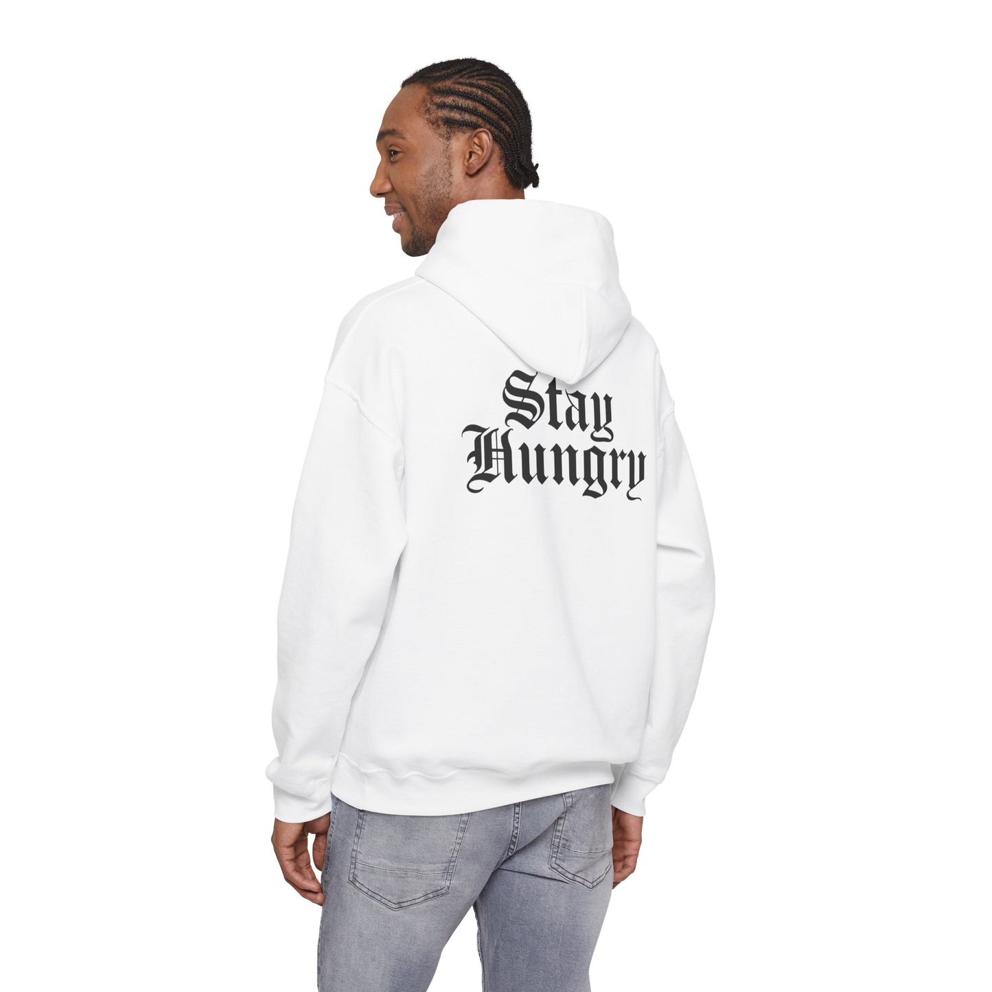 Stay Hungry Hoodie – Back Print | Motivational Unisex Hoodie (Light Edition)