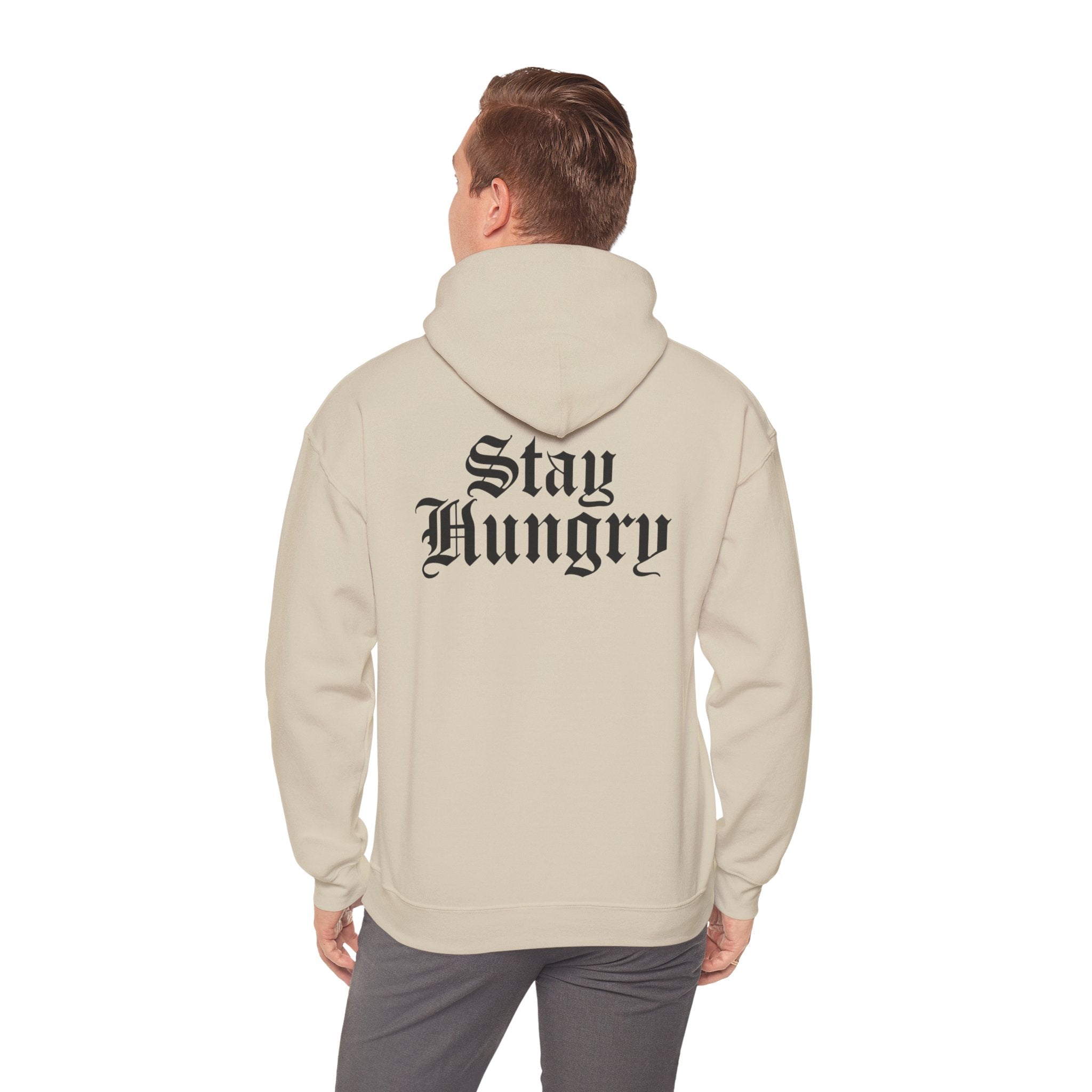 Stay Hungry Hoodie – Back Print | Motivational Unisex Hoodie (Light Edition)